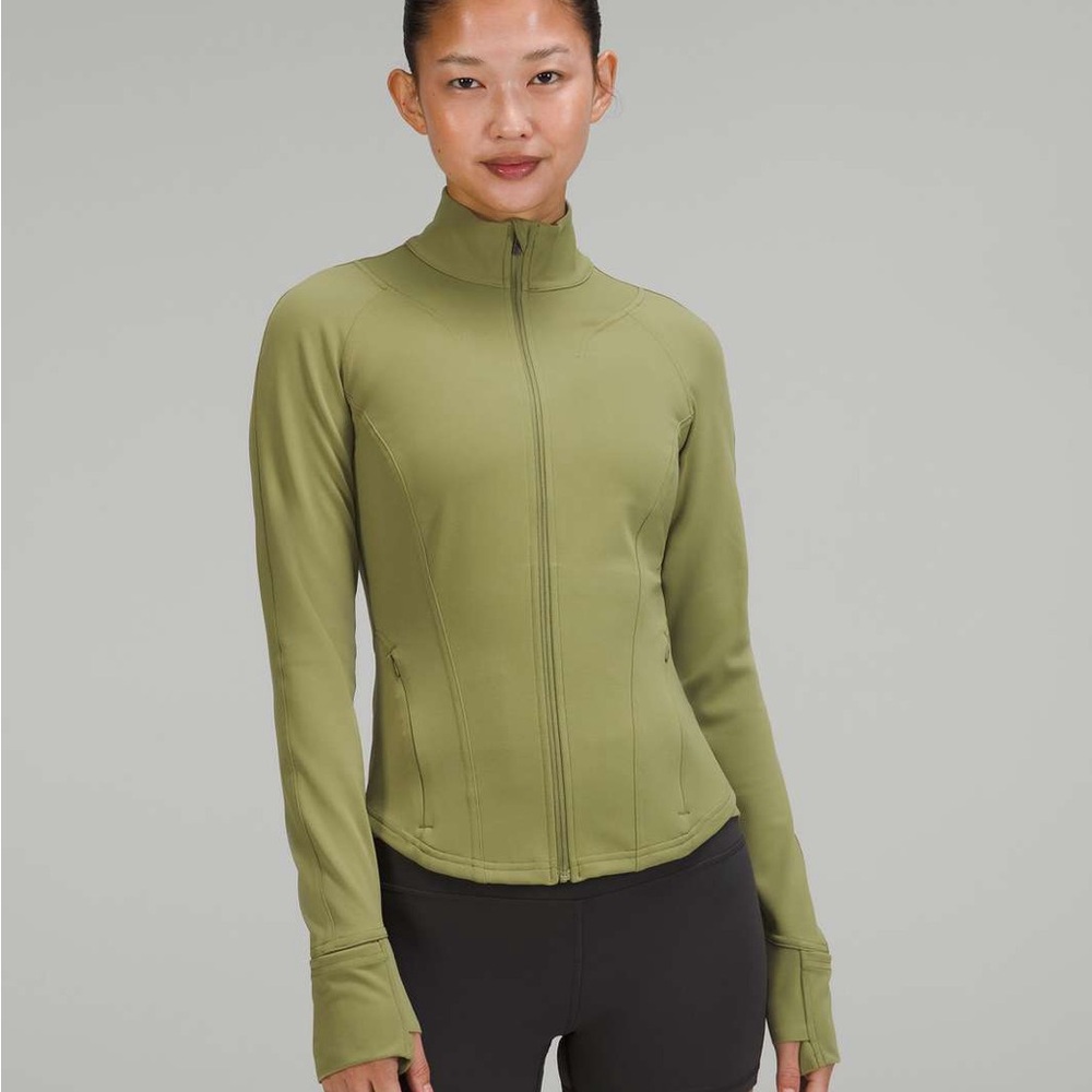 Women's lululemon bronze green instill jacket yoga luxetreme